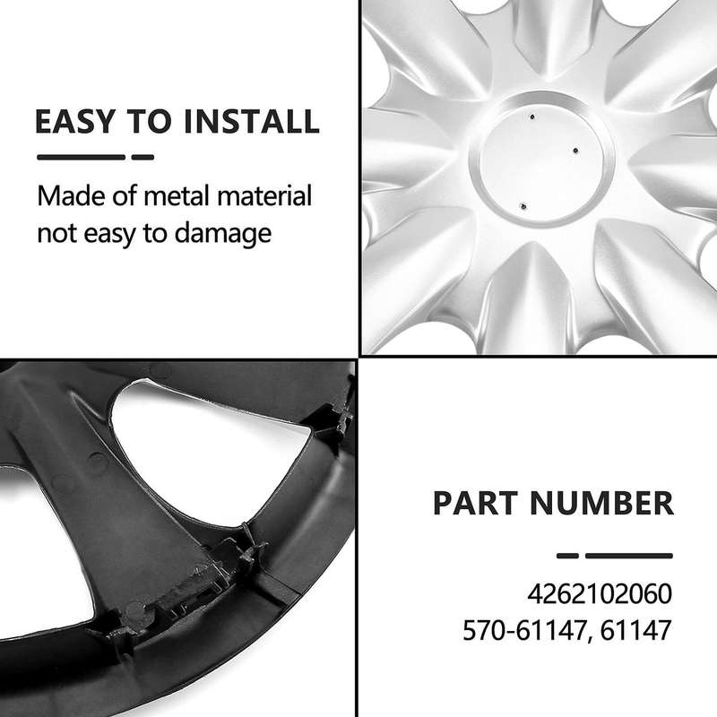 Car Wheel Cover Hub Cap Compatible Toyota Corolla 2009-2013