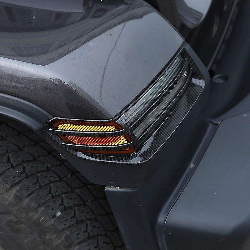 Car Wheel Eyebrow Light Cover Trim for JL JT 2018-2020, Carbon Fiber