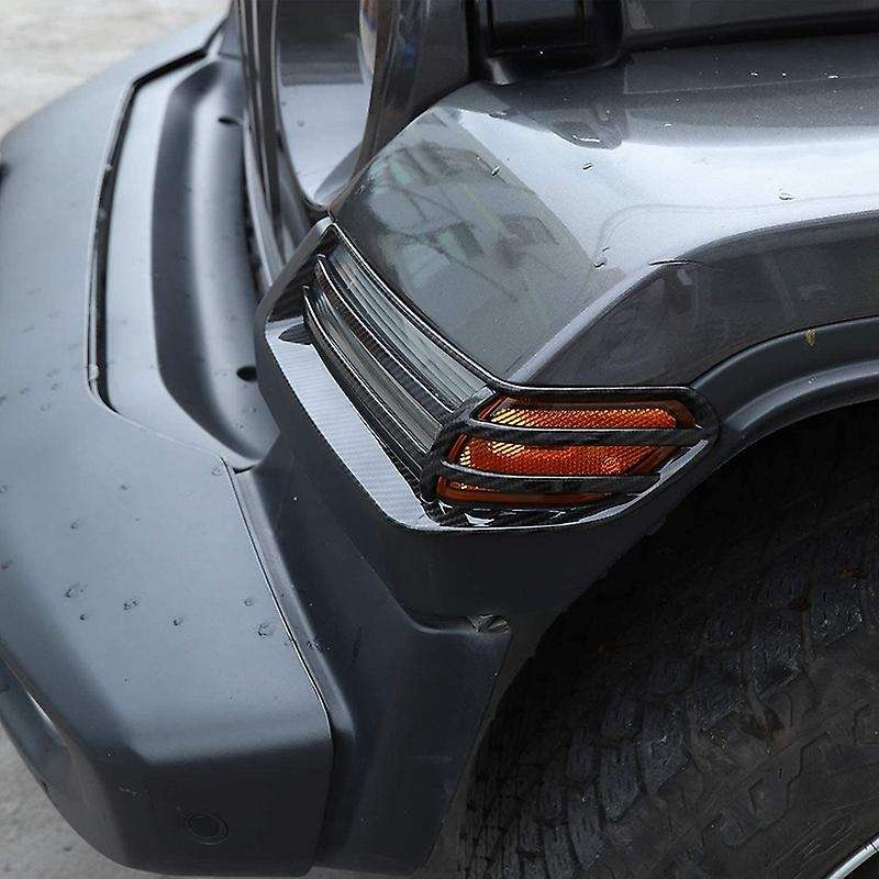Car Wheel Eyebrow Light Cover Trim for JL JT 2018-2020, Carbon Fiber
