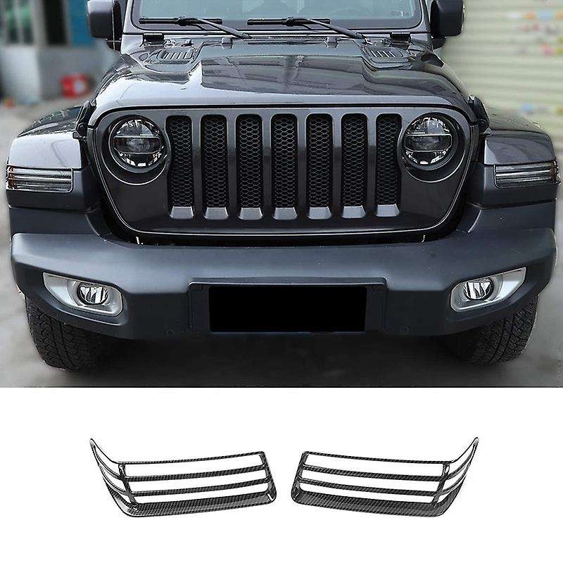 Car Wheel Eyebrow Light Cover Trim for JL JT 2018-2020, Carbon Fiber