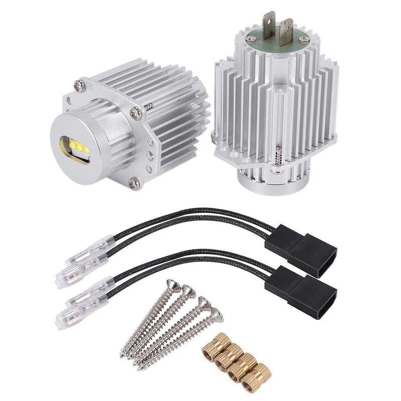 Car White 12V80W Angel Eye LED Headlight Bulb Lamp Suitable for - 3 Series E90 E91 2004-2009