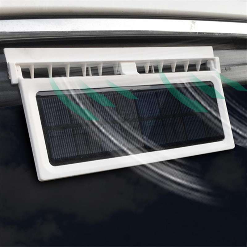 Car White Ventilation Fan Solar Charging Car Fan Heater Fan for Car Window Cooling Artifact Car Exha