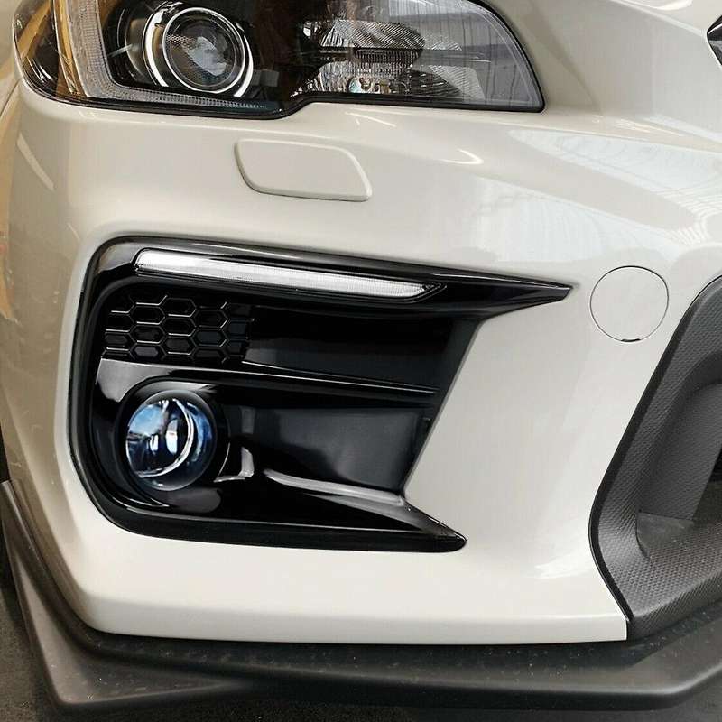 Car White/Amber Sequential LED DRL Fog Bezels Daytime Running Lights for 2018+