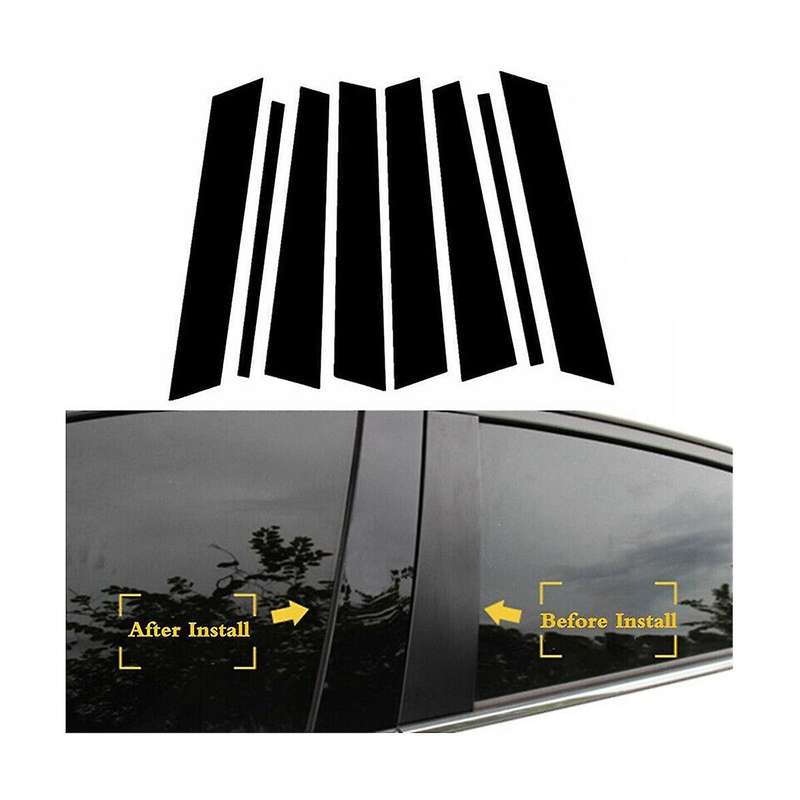 Car Window Door Column B C Pillar Post Cover for X5 E53 2000-2006 Black Pc Sticker ,8Pcs