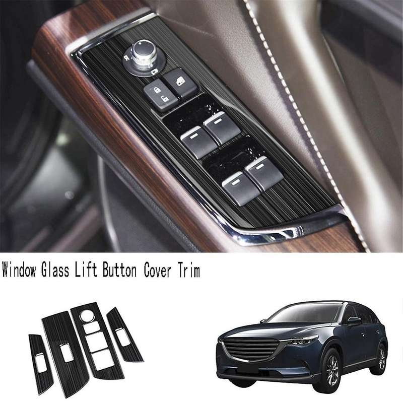 Car Window Glass Lift Button Switch Cover Trim Stainless Steel Door Armrest Panel for Cx9 -9 2022+ R