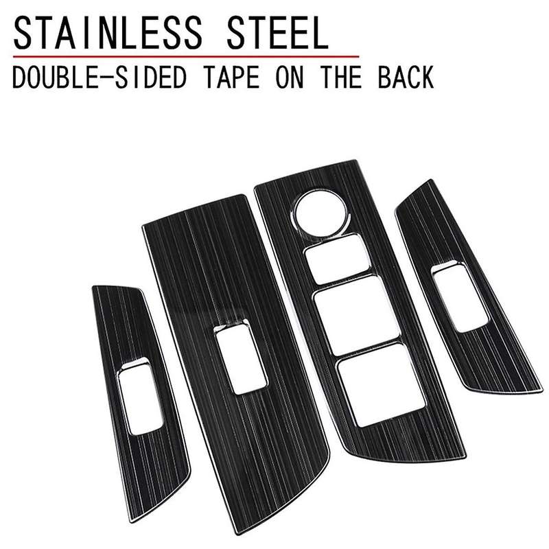 Car Window Glass Lift Button Switch Cover Trim Stainless Steel Door Armrest Panel for Cx9 -9 2022+ R