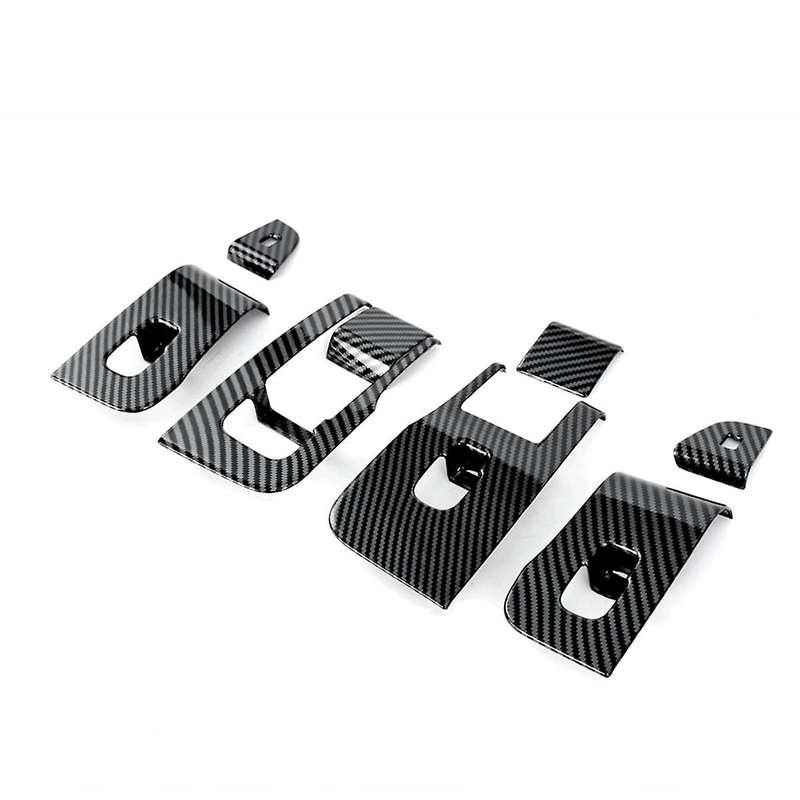 Car Window Glass Lift Switch Button Cover Trim ABS Carbon Fiber for Model 3 2024 LHD Interior Access