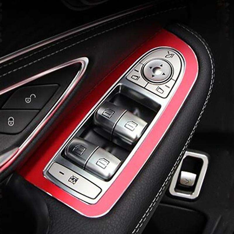 Car Window Glass Lift Switch Button Panel Frame Cover Trim Car Interior Accessories for C GLC Class