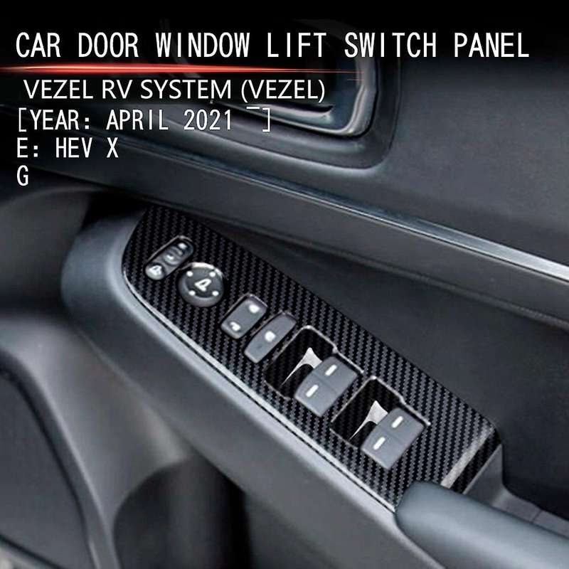 Car Window Glass Lifter Switch Window Glass Switch Panel Inner Armrest Decorative Strip for VEZEL 20