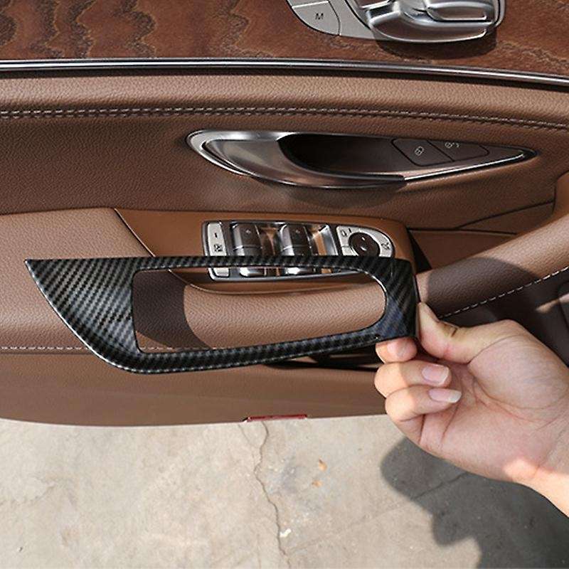 Car Window Lift Button Frame Trim Carbon Fiber for E Class W213 2016-2019 Left Hand Drive