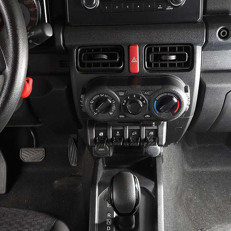 Car Window Lift Switch Button Extended Cover ABS Trim for Jimny 2019-2021 Interior Accessories (Carb