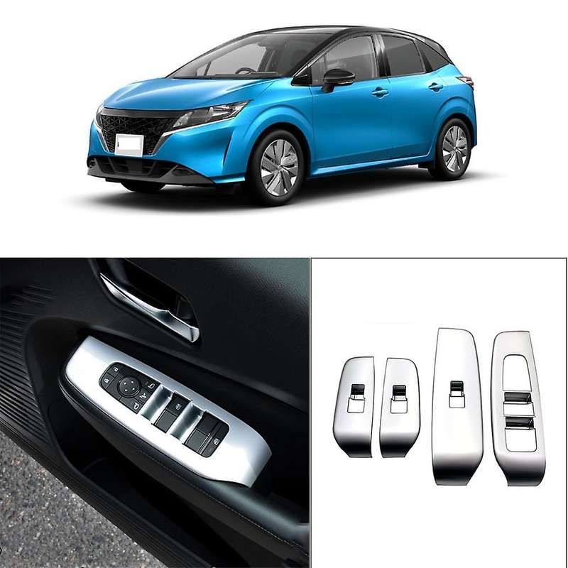 Car Window Lift Switch Button Frame Cover Trim for 2021 Note E13 Chrome