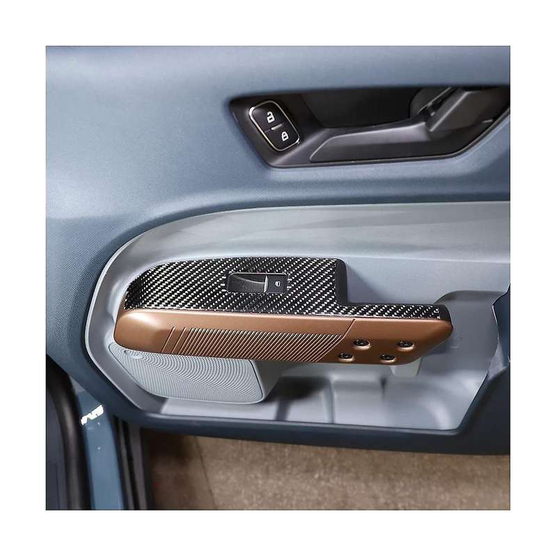 Car Window Lift Switch Frame Panel Cover Sticker Decoration for 2022 2023 Accessories - Soft Carbon