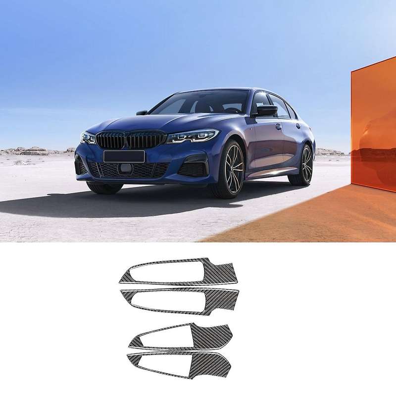 Car Window Lift Switch Panel Cover Trim Carbon Fiber for 3 Series G20 2020 Interior Accessories