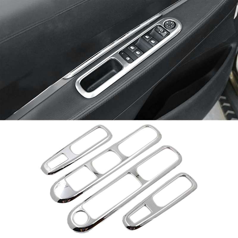 Car Window Lifter Panel Frame Decoration Cover Trim Sticker for 3008 2012 - 2015