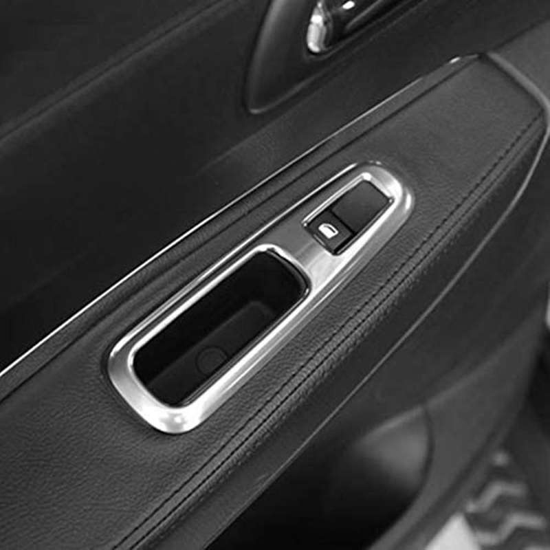 Car Window Lifter Panel Frame Decoration Cover Trim Sticker for 3008 2012 - 2015