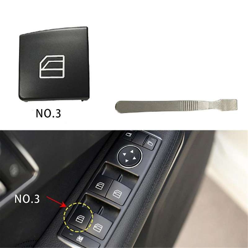 Car Window Lift Switch Repair Button Cover with Tools 2049058202 for - C-CLASS W204 X204 W212 W207 N