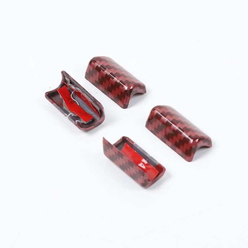 Car Window Lifting Switch Button Trim Cover ABS for Jimny 2019 2020 2021 Accessories (Red Carbon Fib