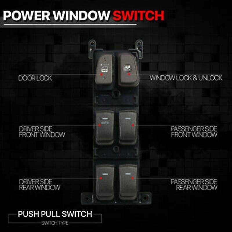Car Window Regulator Switch Single Window Switch Button for 2008-2010 935803K500 935703K600