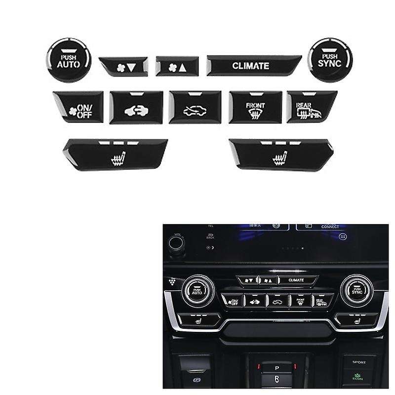 Car Window Switch Button Gear Button Air Conditioning Button Engine Start Trim Cover Sticker for -V