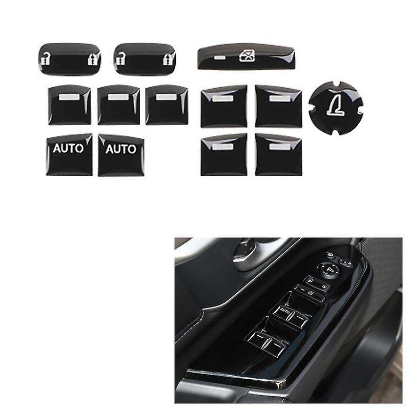 Car Window Switch Button Gear Button Air Conditioning Button Engine Start Trim Cover Sticker for -V