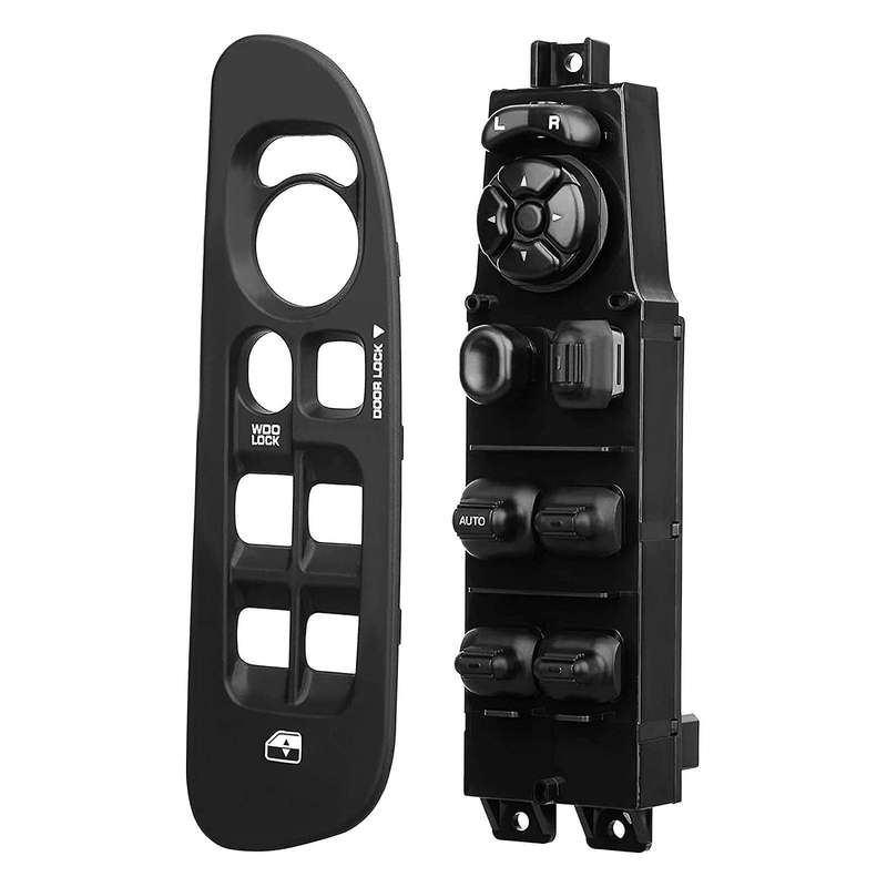 Car Window Switch and Bezel, Driver Side Window Switch Replacement for 2002-2010 Ram 1500/2500/3500