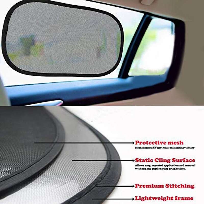 Car Window Shading Sunshine Protection Heat Insulation Sunshade Adsorption Mesh Sunshade Side Shield