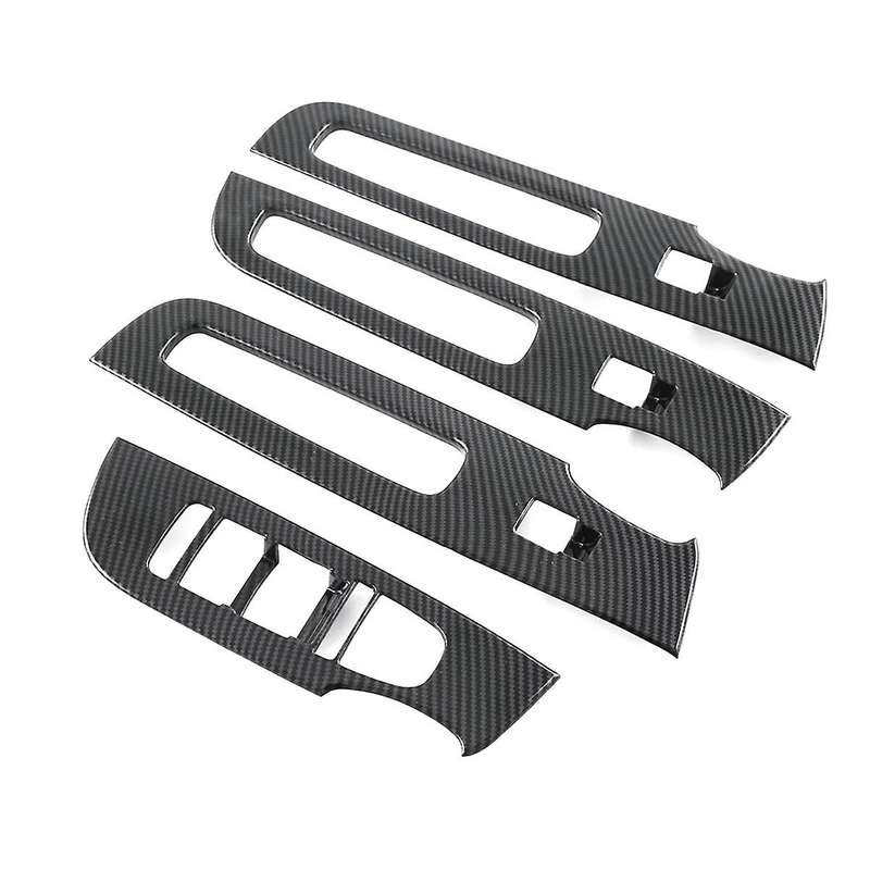 Car Window Switch Cover Trim Inner Door Armrest Decoration Carbon Fiber Look for TANG