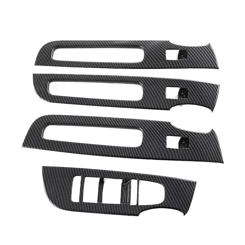 Car Window Switch Cover Trim Inner Door Armrest Decoration Carbon Fiber Look for TANG