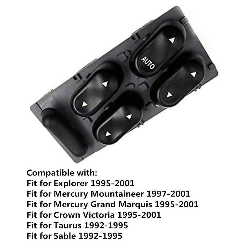 Car Window Switch Driver Side Power Control Switch for Explorer 1995-2001 F87Z-14529-AA