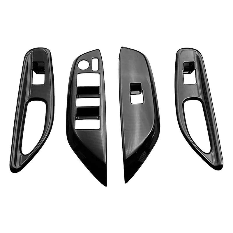 Car Window Switch Cover Glass Lift Switch Panel Decoration for Yaris 2020 RHD