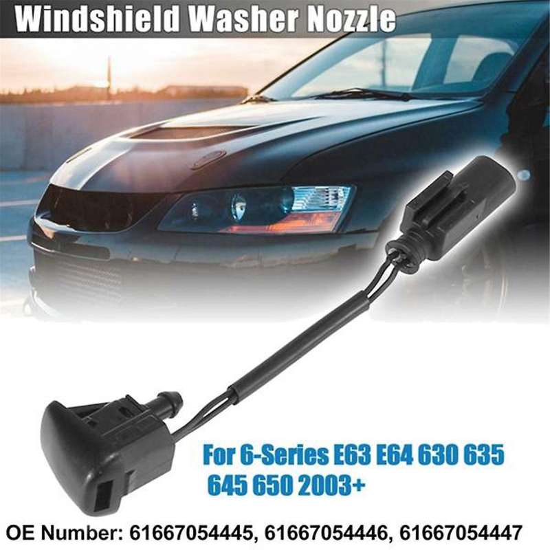 Car Windshield Heated Washer Sprayer Nozzle Jet 61667054445 for 6 Series E63 E64 2002-2007
