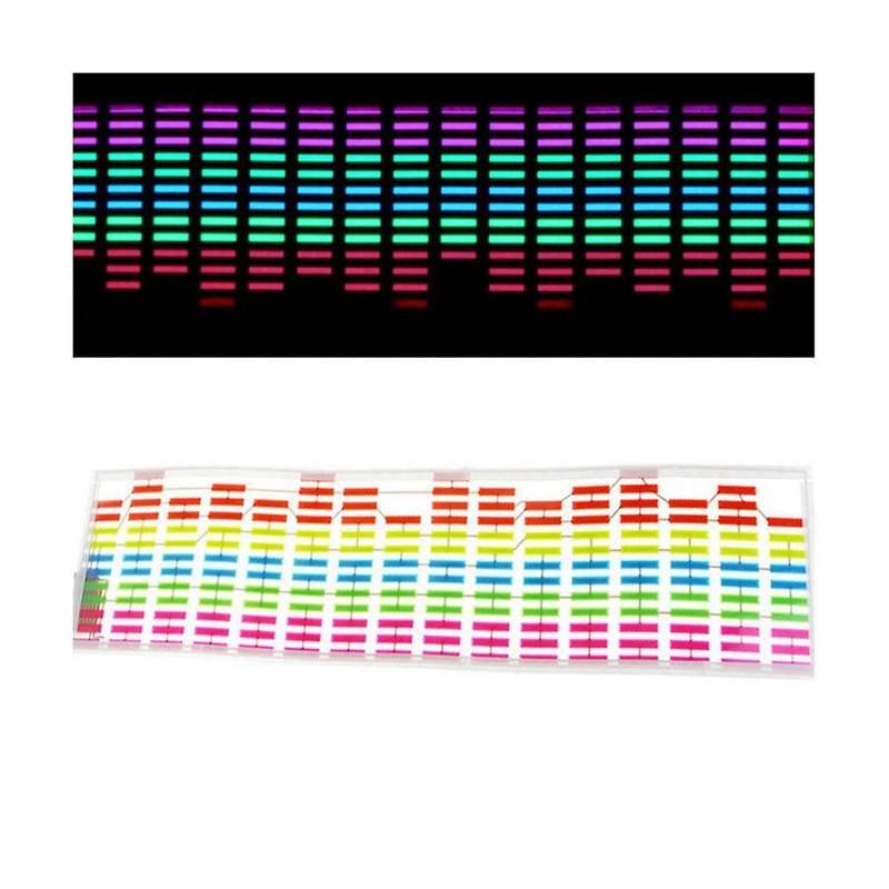 Car Windshield Led Sound Activated Equalizer Car Neon El Light Music Rhythm Flash Lamp Sticker with