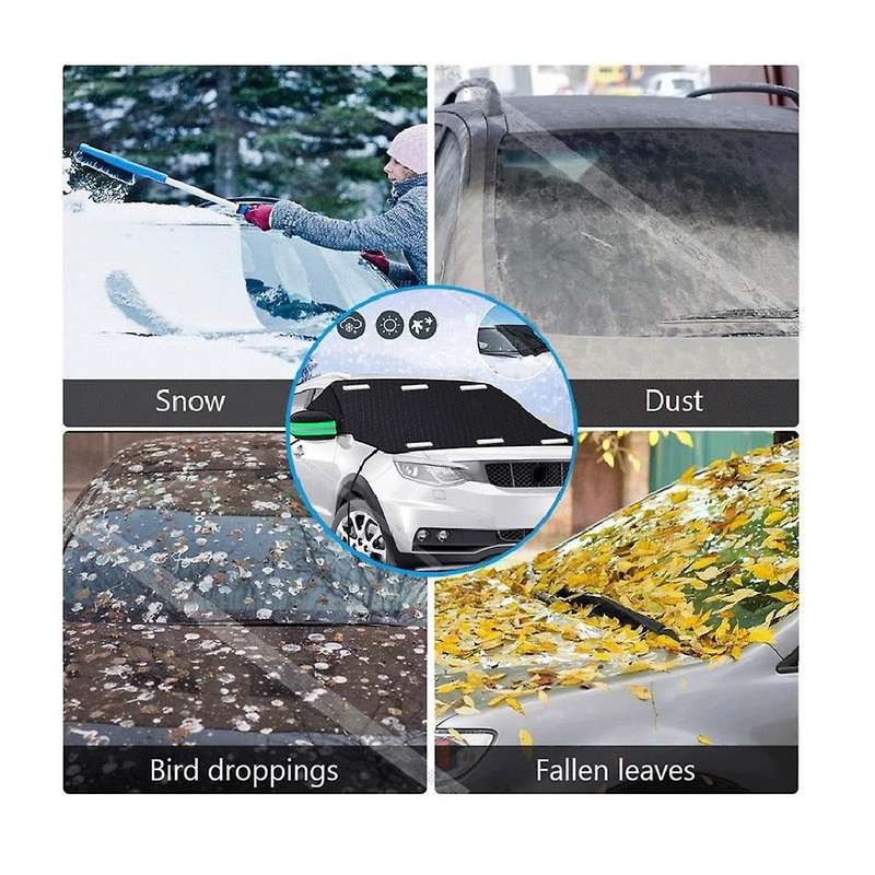 Car Windshield Snow Cover for Ice and Snow,winter Car Snow Cover with Magnetic Edges and Windproof W