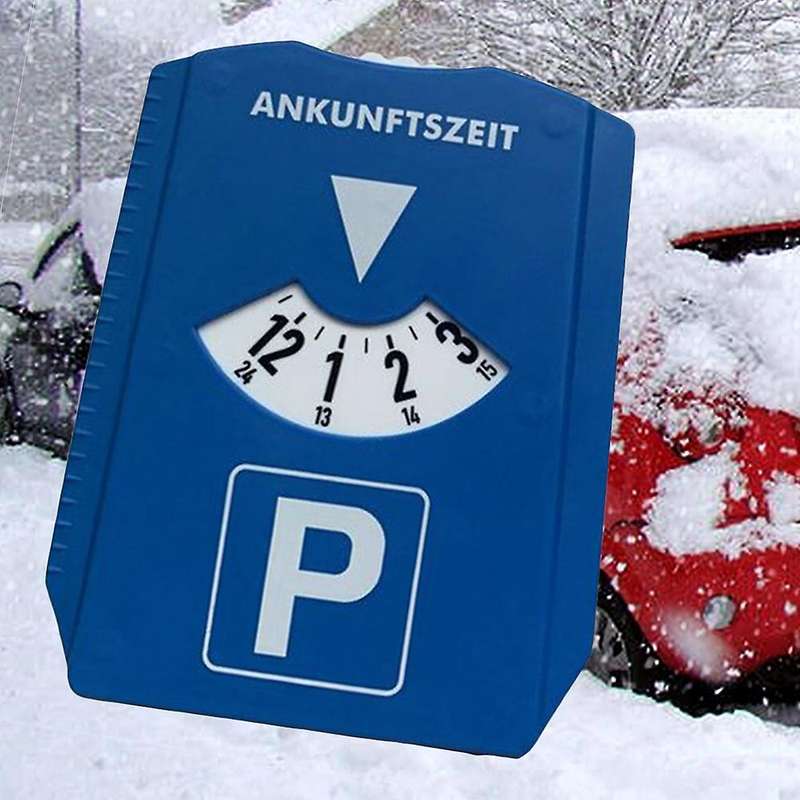 Car Windshield Snow Shovel Time Display Disc Return Time Note Ice Scraper Car Parking Time Sign Time