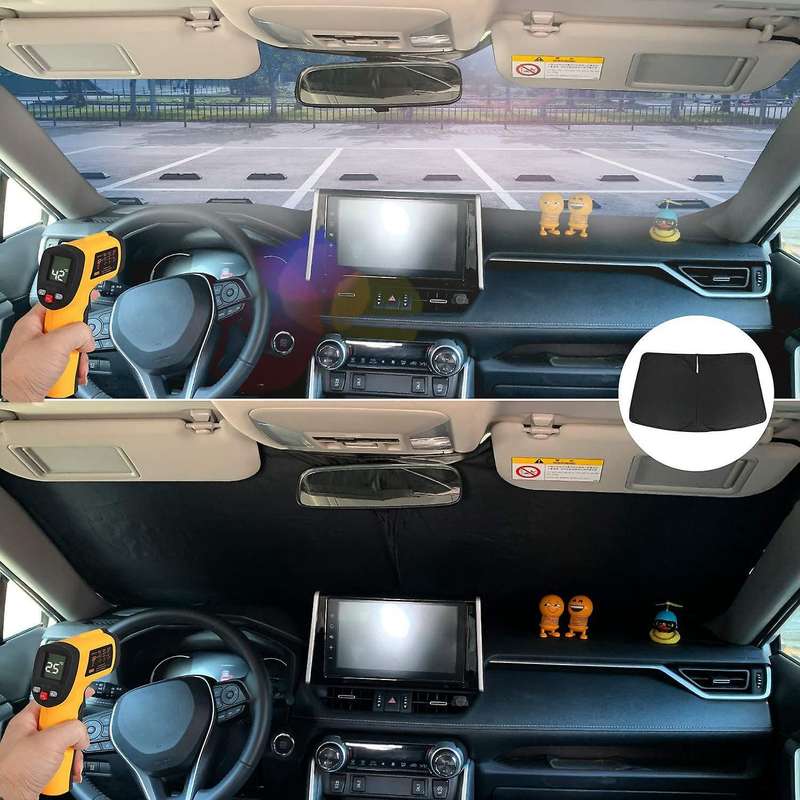 Car Windshield Sunshade Protector for 2019-2022 Hybrid Prime LE, XLE , XLE Premium, Adventure, Off-R