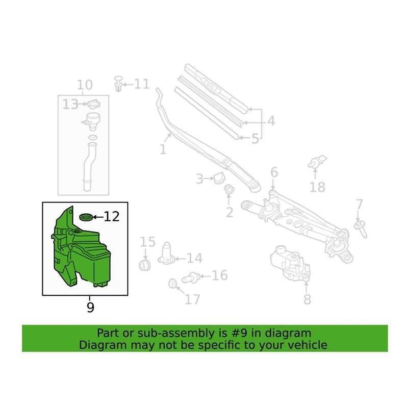 Car Windshield Washer Fluid Reservoir Water Pump Wiper Water Tank 85315-0A070 for 2021