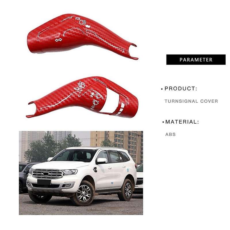 Car Windshield Wiper Lever Cover Decor Sticker Trim for Everest 2015+ Turn Signal Lever Switch,Red C