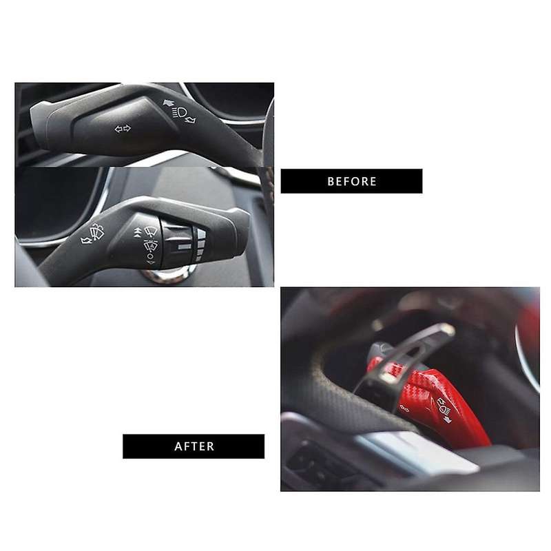Car Windshield Wiper Lever Cover Decor Sticker Trim for Everest 2015+ Turn Signal Lever Switch,Red C