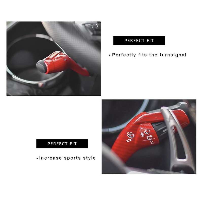 Car Windshield Wiper Lever Cover Decor Sticker Trim for Everest 2015+ Turn Signal Lever Switch,Red C