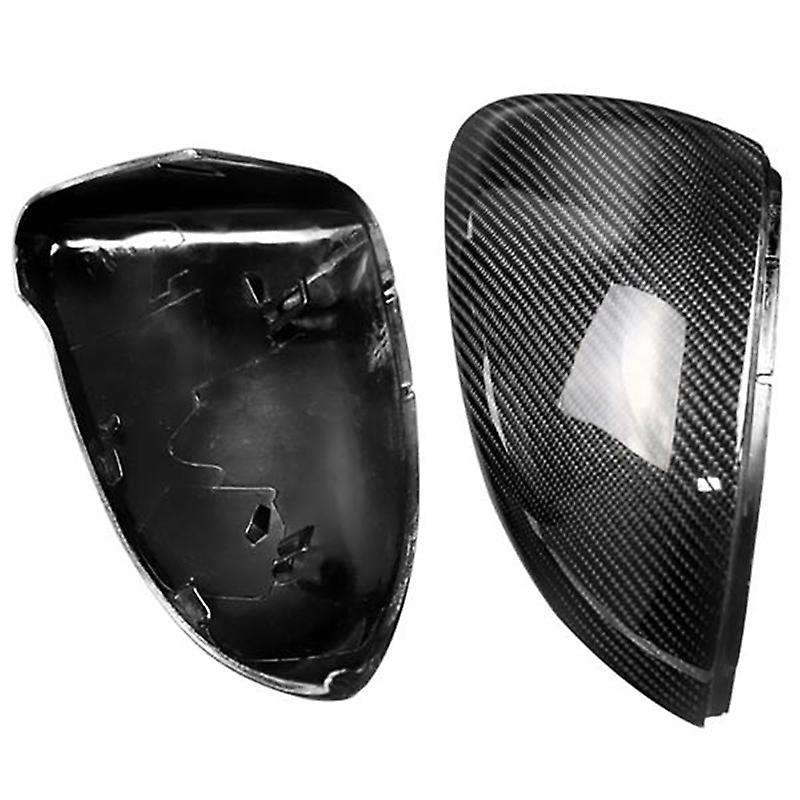 Car Wing Door Carbon Fiber Rear View Rearview Mirror Covers Cap Trim Case for Fiesta Mk7 2009-2017