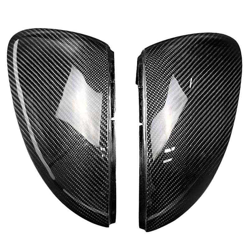 Car Wing Door Carbon Fiber Rear View Rearview Mirror Covers Cap Trim Case for Fiesta Mk7 2009-2017