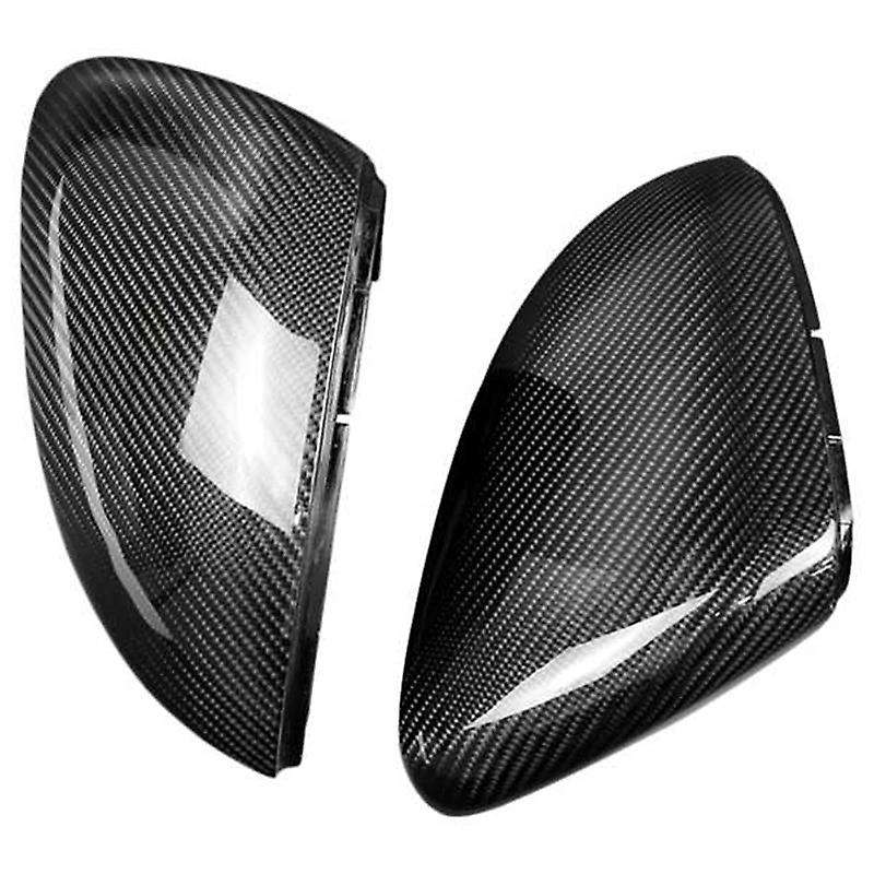 Car Wing Door Carbon Fiber Rear View Rearview Mirror Covers Cap Trim Case for Fiesta Mk7 2009-2017