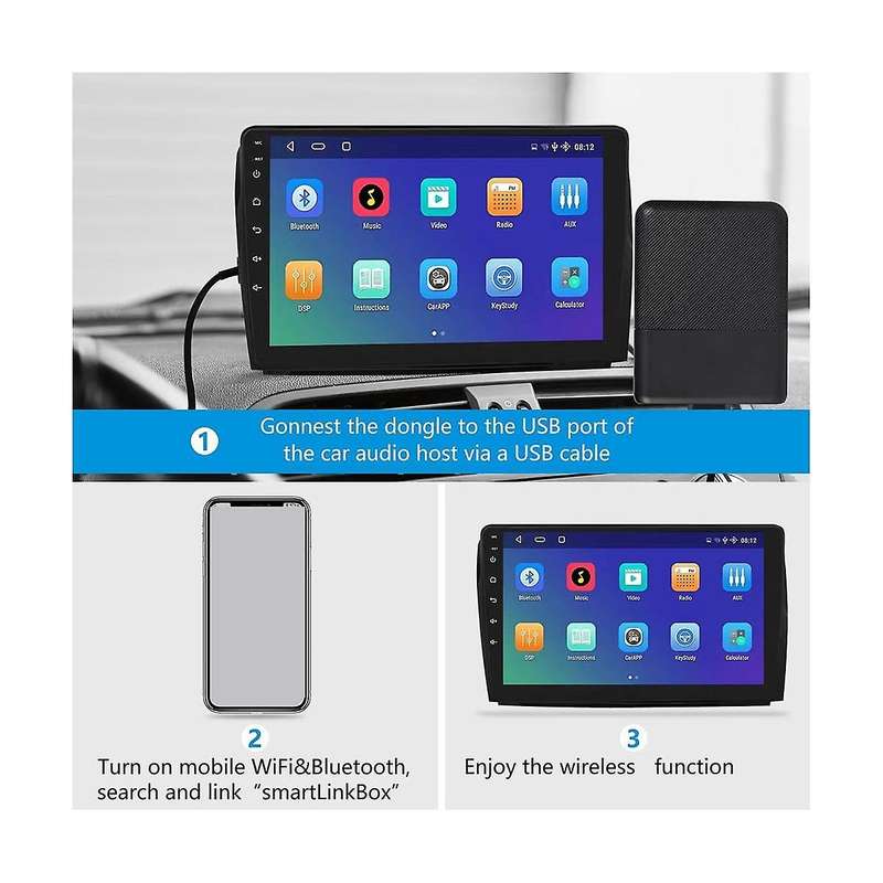 Car Wireless Carplay Adapter for Carplay Bluetooth Connection Carplay Multimedia Player Car Accesso