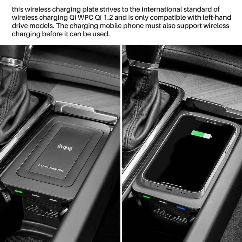 Car Wireless Charger for S60 Xc60 S90 V90 Xc90 2018 2019 2020 Special Mobile Phone Charging Plate