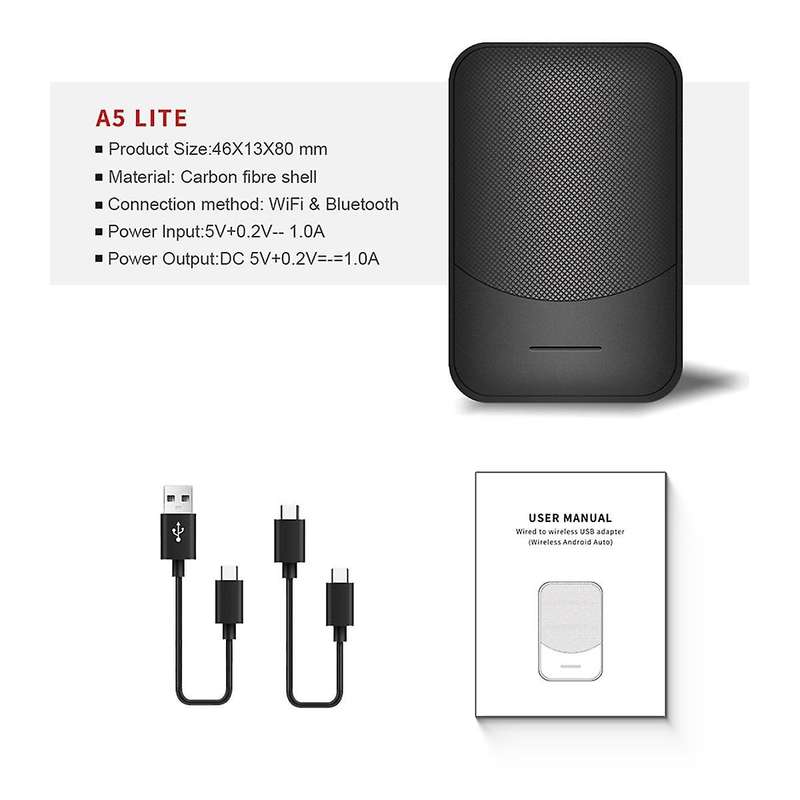 Car Wireless for Carplay Box Module Adapter Car with Wired for Carplay USB Interface Upgraded to Wir
