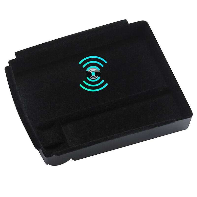 Car Wireless Charging Armrest Center Console Organizer Storage Box Charging for Model S X 2016-2019
