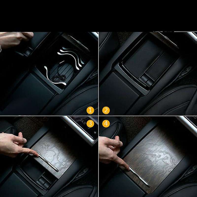 Car Wireless Charging Armrest Center Console Organizer Storage Box Charging for Model S X 2016-2019