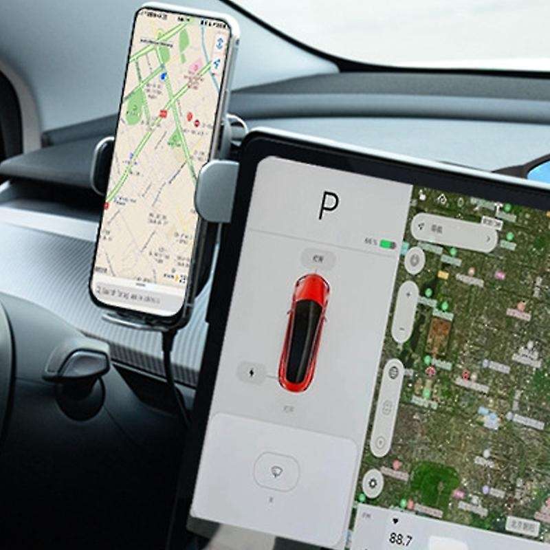 Car Wireless Charging Phone Holder Bracket Mount for Glasses Organizer Storage Box Interior Accessor