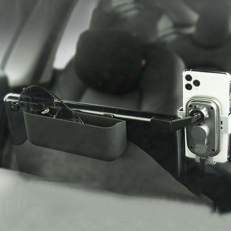 Car Wireless Charging Phone Holder Bracket Mount for Glasses Organizer Storage Box Interior Accessor